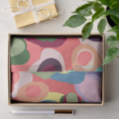 Papier Mousseline Conception géométrique colorée (Cadeau)
