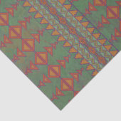 Papier Mousseline Conception géométrique verte Sagebrush Sud-Ouest (Détail)