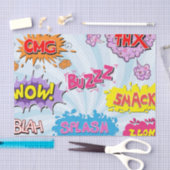 Papier Mousseline Conception Girly de superhéros de style comique (Artisanat)