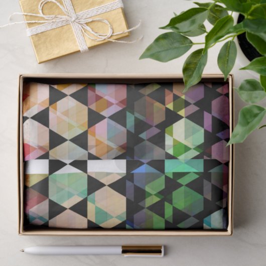 Papier Mousseline Conception graphique d'hexagone abstrait (Cadeau)