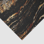 Papier Mousseline Conception noire et foncée de marbre d'or (Détail)