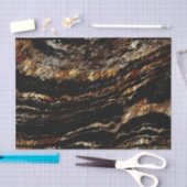 Papier Mousseline Conception noire et foncée de marbre d'or (Artisanat)