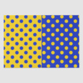 Papier Mousseline Conception Pois demi-bleue Jaune (Recto)
