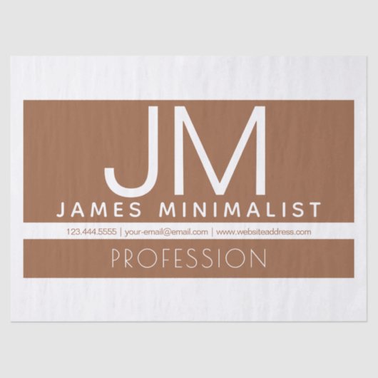 Papier Mousseline Conception professionnelle moderne et minimale | B (Recto)