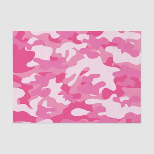 Papier Mousseline Conception rose et blanche de Camo (Recto)