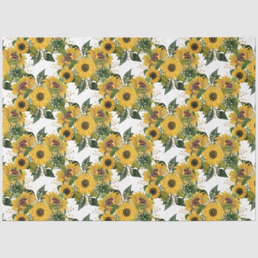 Papier Mousseline Conception Tournesol Doré 7 (Recto)