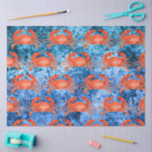 Papier Mousseline Conception Vagues Nautiques 2 (Artisanat)