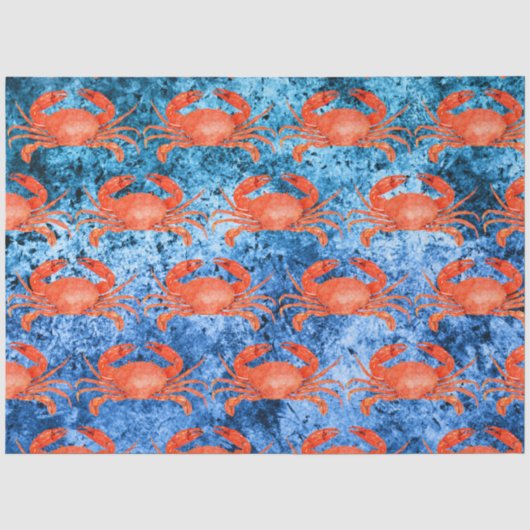 Papier Mousseline Conception Vagues Nautiques 2 (Recto)
