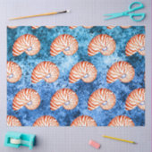 Papier Mousseline Conception Vagues Nautiques 4 (Artisanat)
