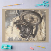 Papier Mousseline Conception vintage série moto #10 (Artisanat)