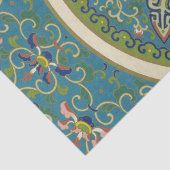 Papier Mousseline Conceptions bleues d'Oriental avec les visages de (Détail)