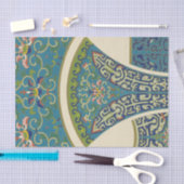 Papier Mousseline Conceptions bleues d'Oriental avec les visages de (Artisanat)