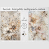 Papier Mousseline Conceptions de découpage A3 d'illustrations botani (Recto)