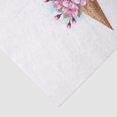 Papier Mousseline Cône rose Sakura crème glacée gaufre (Détail)