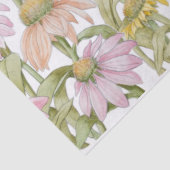Papier Mousseline Coneflowers Watercolor (Détail)