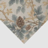 Papier Mousseline Cônes de pin et Branches (Détail)