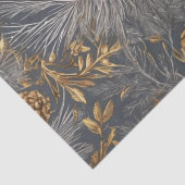 Papier Mousseline Cônes de pin et Branches (Détail)