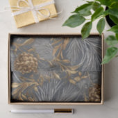 Papier Mousseline Cônes de pin et Branches (Cadeau)