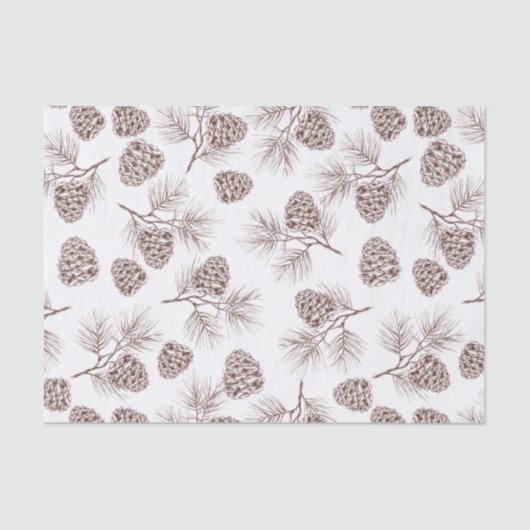 Papier Mousseline Cônes de sapin de cèdre d'arbre de Noël de sapin (Recto)