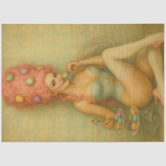 Papier Mousseline Confection Daydream – Pastel Macaron Rococo (Recto)