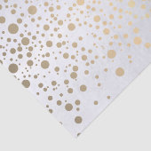Papier Mousseline Confetti d'or blanc et métallique (Détail)