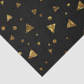 Papier Mousseline Confetti d'or noir Pois élégants Triangles (Détail)