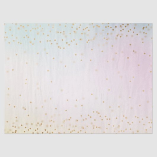 Papier Mousseline Confetti d'or rose jaune (Recto)