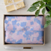 Papier Mousseline Confetti rose et bleu (Cadeau)