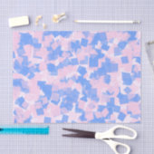 Papier Mousseline Confetti rose et bleu (Artisanat)