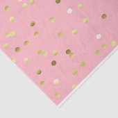 Papier Mousseline Confettis chics de feuille d'or rose-clair (Détail)