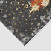 Papier Mousseline Confettis floraux d'andouillers de Joyeux Noël (Détail)