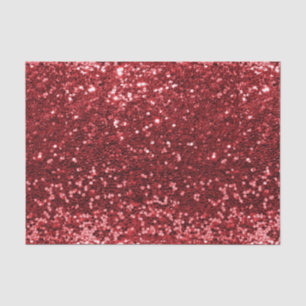 Papier Mousseline Confettis Pailletés Brillants Rouges