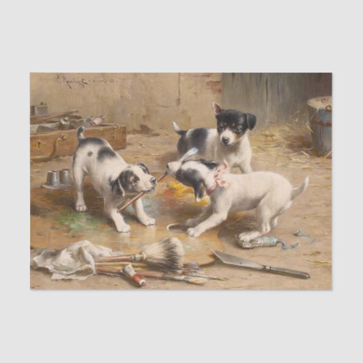 Papier Mousseline Conflit de peintres par Carl Reichert (Recto)