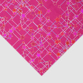 Papier Mousseline Constellation Abstraite d'étoiles, rose Fuchsia pr (Détail)