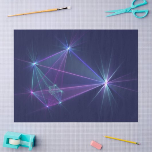 Papier Mousseline Constellation, Art Fractal Abstrait Imaginaire (Artisanat)