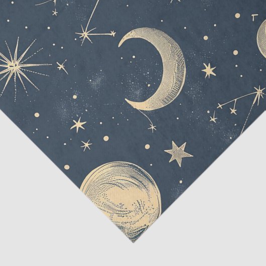 Papier Mousseline Constellation céleste - Nuit étoilée (3) (Détail)