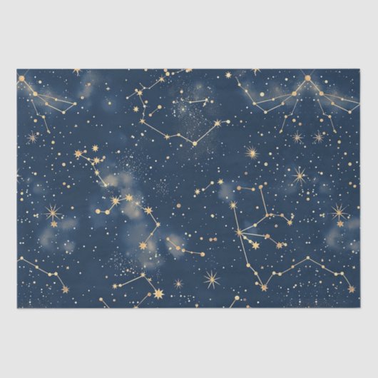 Papier Mousseline Constellation céleste - Nuit étoilée (5) (Recto)