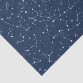 Papier Mousseline Constellations Starry Sky Navy Blue (Détail)