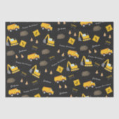 Papier Mousseline Construction Joyeux Anniversaire, Nom du garçon Mo (Recto)