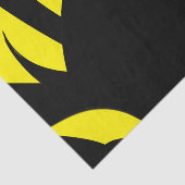 Papier Mousseline Contemporain Jaune / Noir (Détail)