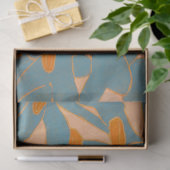 Papier Mousseline Contemporary Leaf Design in Peach (Cadeau)
