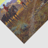 Papier Mousseline "Contrebandiers de Whiskey" de Charles M Russell (Détail)