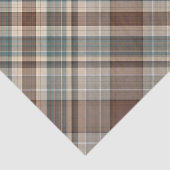 Papier Mousseline Contrôle de tartan de brun bleu (Détail)