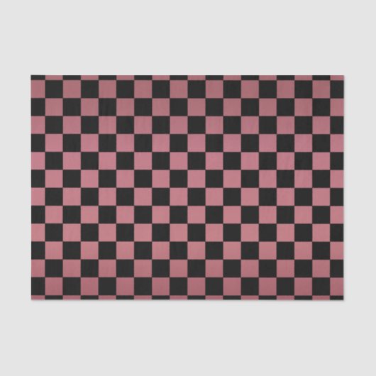 Papier Mousseline Contrôles roses et noirs poussiéreux foncés (Recto)