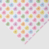 Papier Mousseline Conversation colorée sympa coeurs motif (Détail)