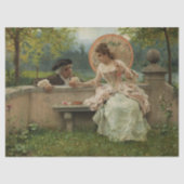 Papier Mousseline Conversation romantique dans le parc (Recto)