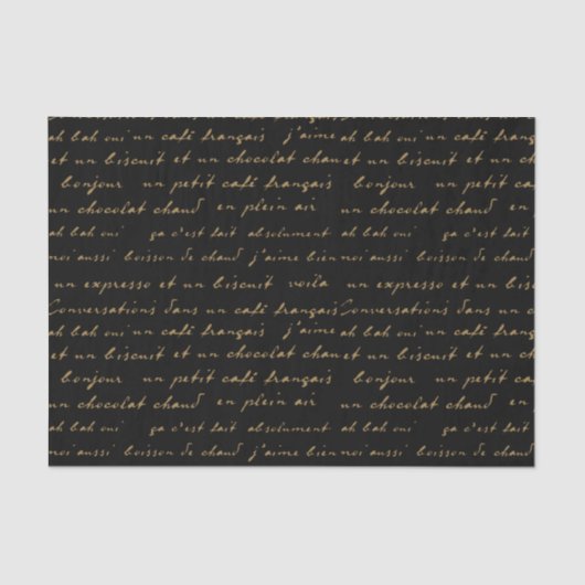 Papier Mousseline Conversations Café Français Mots et expressions d' (Recto)