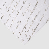 Papier Mousseline Conversations Café Français Sepia Mots et Phrases (Détail)