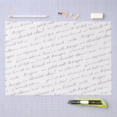 Papier Mousseline Conversations Café Français Sepia Mots et Phrases (Artisanat)