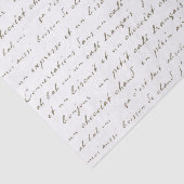 Papier Mousseline Conversations Café Français Sepia Mots et Phrases (Détail)